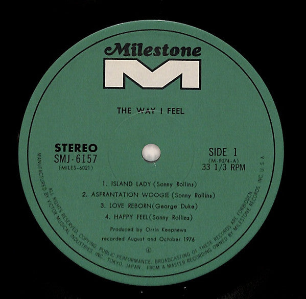 Sonny Rollins - The Way I Feel (Vinyl, LP, Album)