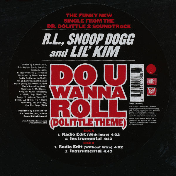 RL (2) - Do U Wanna Roll (Dolittle Theme) (Vinyl, 12", Single, 33 ⅓ RPM) Very Good (VG) / Very Good (VG)