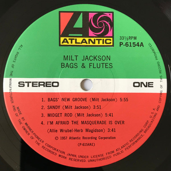 Milt Jackson - Bags & Flutes (Vinyl, LP, Album, Reissue, Stereo) Very Good Plus (VG+) / Very Good Plus (VG+)