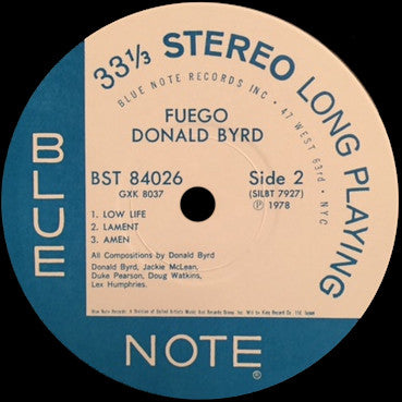 Donald Byrd - Fuego (Vinyl, LP, Album, Stereo, Reissue) Very Good Plus (VG+) / Very Good Plus (VG+)