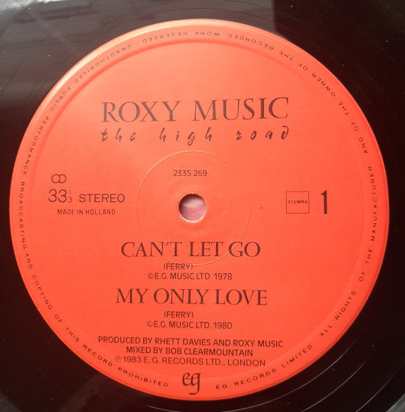 Roxy Music - The High Road (Vinyl, LP, Mini-Album, Stereo) Very Good Plus (VG+) / Very Good (VG)