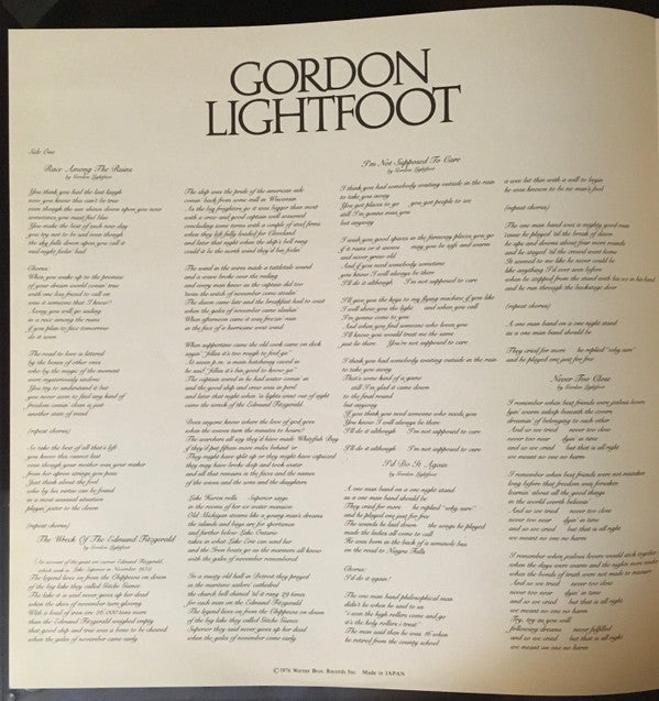 Gordon Lightfoot - Summertime Dream (Vinyl, LP, Album)