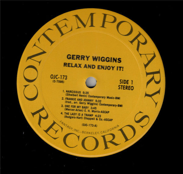 Gerald Wiggins - Relax And Enjoy It! (Vinyl, LP, Album, Reissue) Very Good (VG) / Very Good (VG)