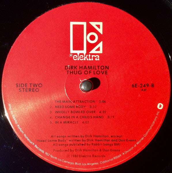 Dirk Hamilton - Thug Of Love (Vinyl, LP, Album) Very Good (VG) / Very Good Plus (VG+)
