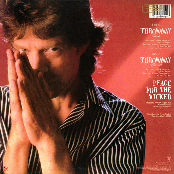 Mick Jagger - Throwaway (Vinyl, 12", 33 ⅓ RPM) Very Good (VG) / Good Plus (G+)