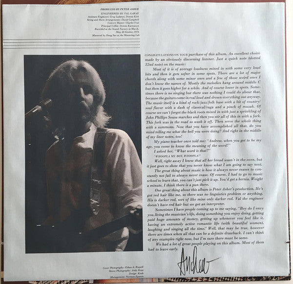 Andrew Gold - What's Wrong With This Picture? (Vinyl, LP, Album, Stereo) Very Good (VG) / Very Good Plus (VG+)