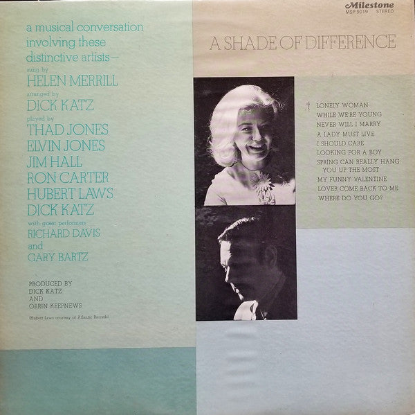 Helen Merrill - A Shade Of Difference (Vinyl, LP, Album) Good Plus (G+) / Very Good (VG)
