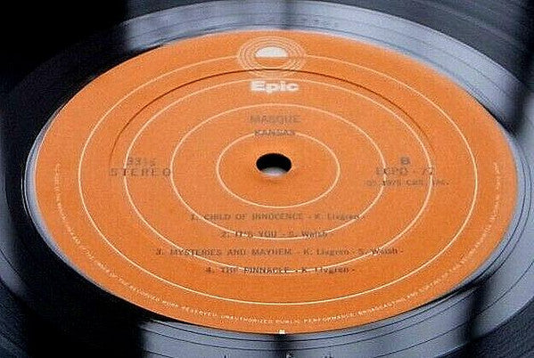 Kansas (2) - Masque (Vinyl, LP, Album) Very Good Plus (VG+) / Very Good Plus (VG+)