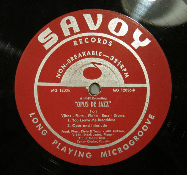 Milt Jackson - Opus De Jazz (Vinyl, LP, Album, Reissue, Mono) Very Good (VG) / Very Good Plus (VG+)