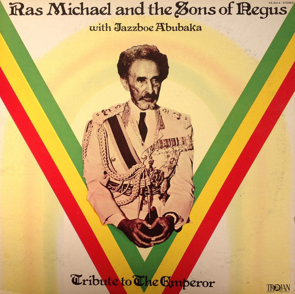 Ras Michael & The Sons Of Negus - Tribute To The Emperor Rastafori (Vinyl, LP, Album, Stereo) Near Mint (NM or M-) / Very Good Plus (VG+)