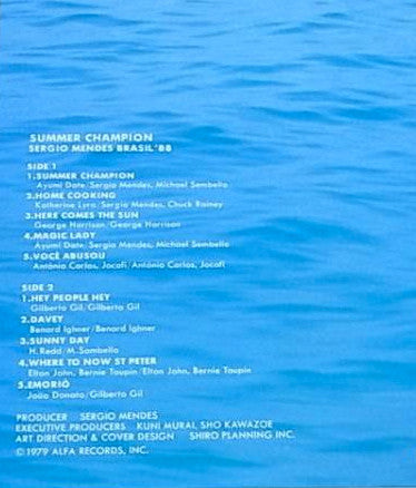 Sergio Mendes & Brasil '88 - Summer Champion (Vinyl, LP, Compilation, Stereo) Very Good Plus (VG+) / Very Good Plus (VG+)