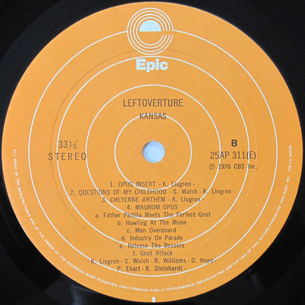 Kansas (2) - Leftoverture (Vinyl, LP, Album)