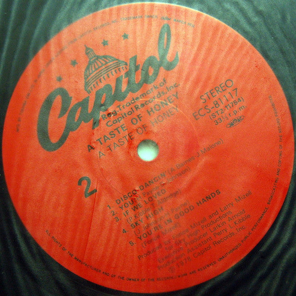 A Taste Of Honey - A Taste Of Honey (Vinyl, LP, Album)