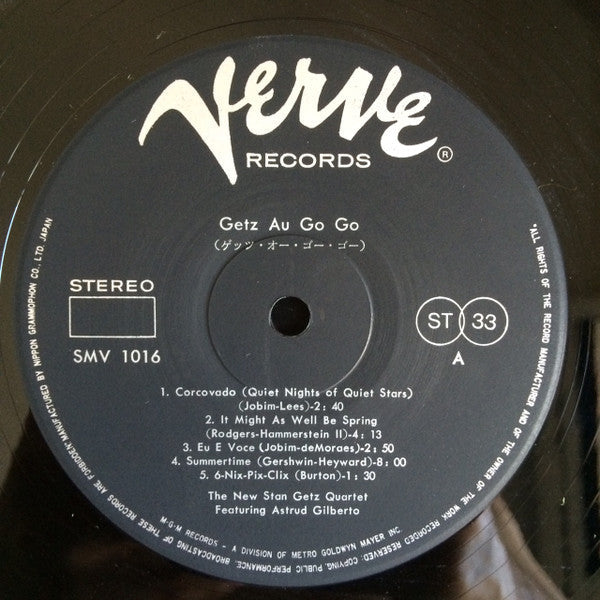 The New Stan Getz Quartet - Getz Au Go Go (Vinyl, LP, Album, Stereo) Very Good (VG) / Good (G)