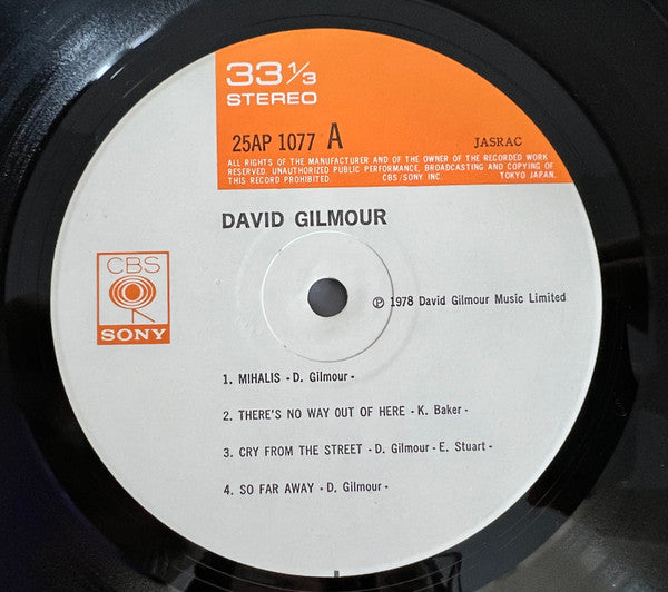 David Gilmour - David Gilmour (Vinyl, LP, Album)