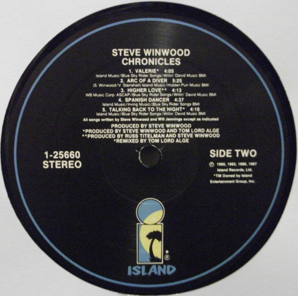 Steve Winwood - Chronicles (Vinyl, LP, Compilation, Stereo) Very Good Plus (VG+) / Very Good Plus (VG+)