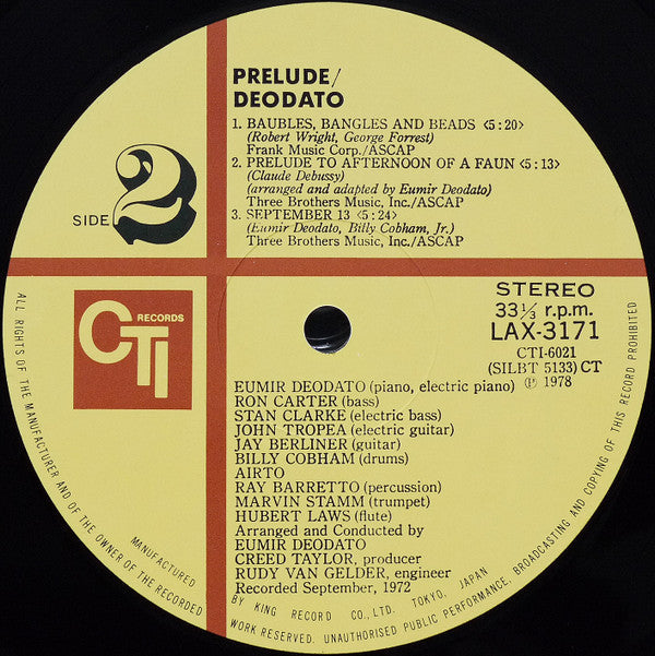 Eumir Deodato - Prelude (Vinyl, LP, Album, Limited Edition, Reissue...