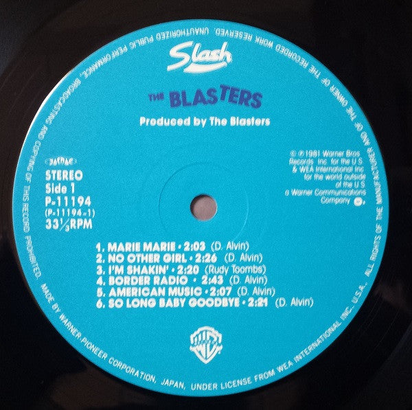 The Blasters - The Blasters (Vinyl, LP, Album) Very Good (VG) / Very Good (VG)
