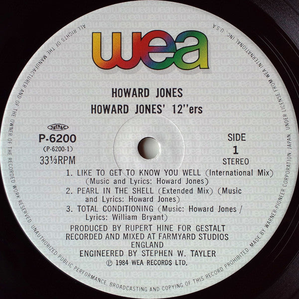 Howard Jones - Howard Jones' 12"Ers (Vinyl, Flexi-disc, LP, Album, ...