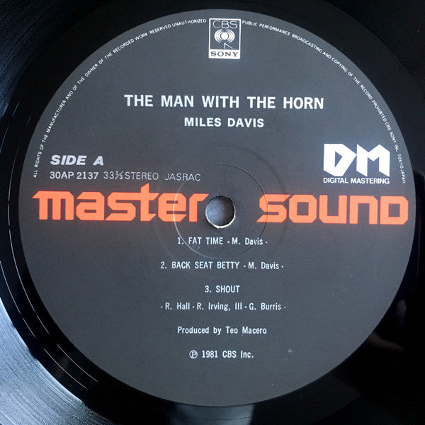Miles Davis - The Man With The Horn (Vinyl, LP, Album, Limited Edition, Stereo) Very Good Plus (VG+) / Very Good Plus (VG+)