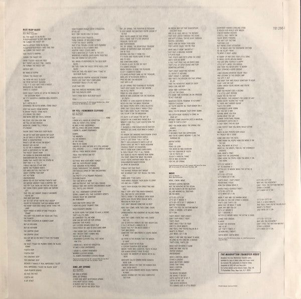 The Manhattan Transfer - Vocalese (Vinyl, LP, Album, Stereo) Very Good (VG) / Very Good Plus (VG+)