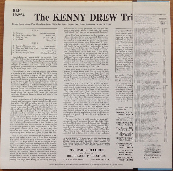 The Kenny Drew Trio - Kenny Drew Trio (Vinyl, LP, Album, Reissue, Mono) Very Good Plus (VG+) / Very Good Plus (VG+)