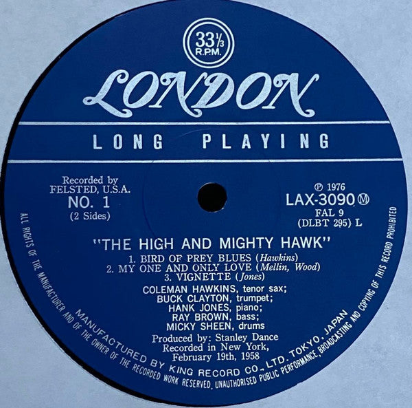 Coleman Hawkins - The High And Mighty Hawk (Vinyl, LP, Album, Reiss...