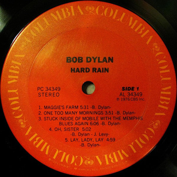 Bob Dylan - Hard Rain (Vinyl, LP, Album)