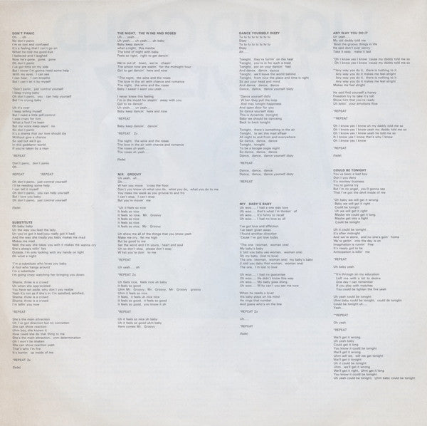 Liquid Gold - Don't Panic / Dance Yourself Dizzy = ドント・パニック/ 今宵ダンスで (Vinyl, LP, Album) Very Good (VG) / Very Good Plus (VG+)