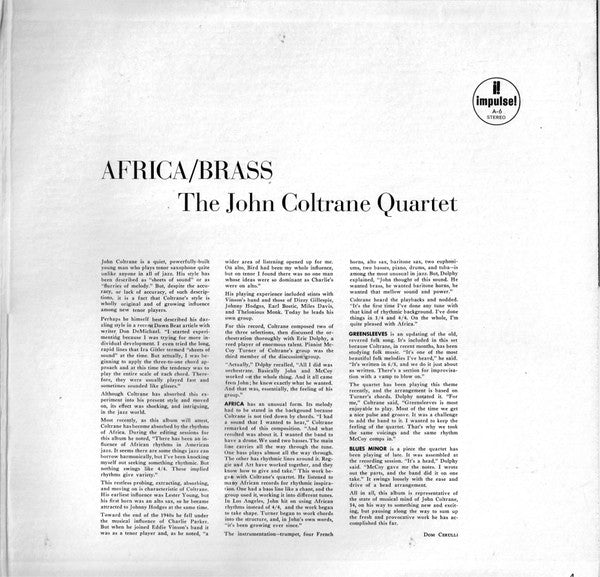 The John Coltrane Quartet - Africa / Brass (Vinyl, LP, Album, Reiss...