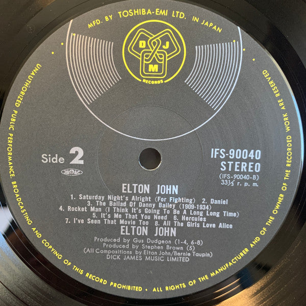 Elton John - Best 20 (Vinyl, LP, Compilation, Stereo)