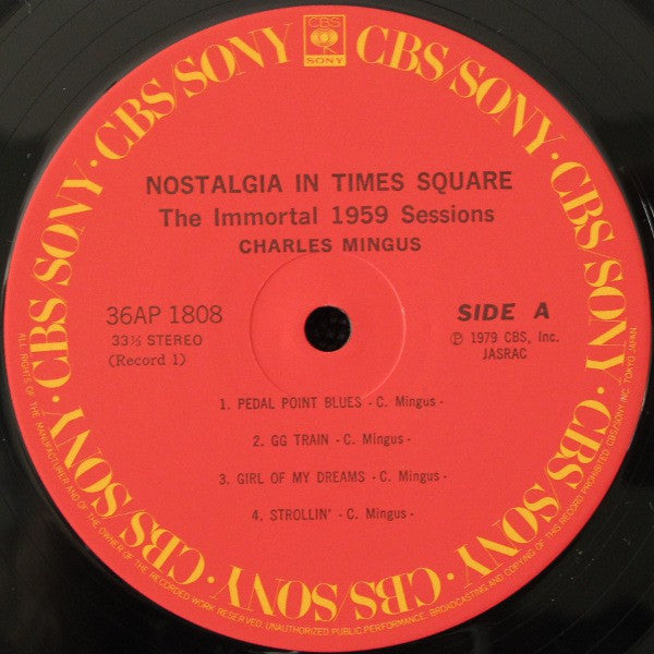 Charles Mingus - Nostalgia In Times Square / The Immortal 1959 Sessions (2xVinyl, LP, Reissue, Compilation) Very Good Plus (VG+) / Very Good Plus (VG+)
