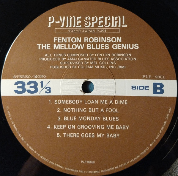 Fenton Robinson - The Mellow Blues Genius (Vinyl, LP, Compilation, Stereo, Mono) Near Mint (NM or M-) / Very Good (VG)