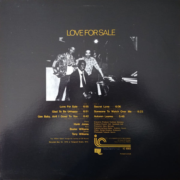 The Great Jazz Trio - Love For Sale (Vinyl, LP, Album, Reissue) Good Plus (G+) / Good Plus (G+)