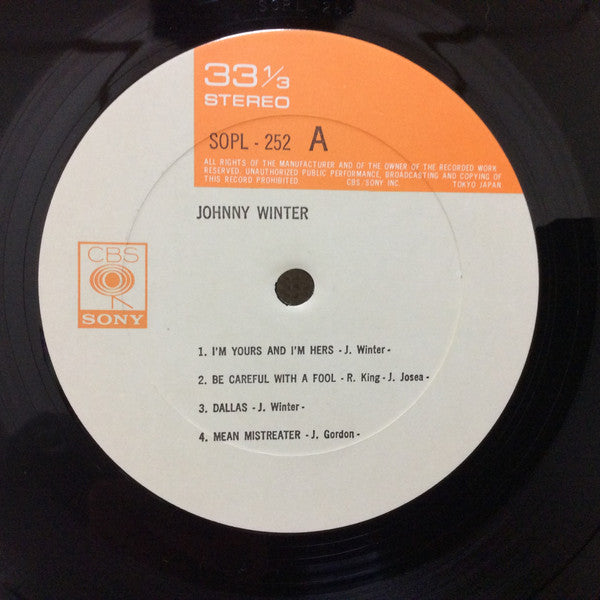 Johnny Winter - Johnny Winter (Vinyl, LP, Album, Reissue) Very Good Plus (VG+) / Very Good (VG)
