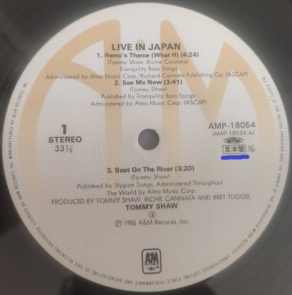 Tommy Shaw - Live In Japan (Vinyl, LP, Mini-Album, Promo) Very Good Plus (VG+) / Very Good Plus (VG+)