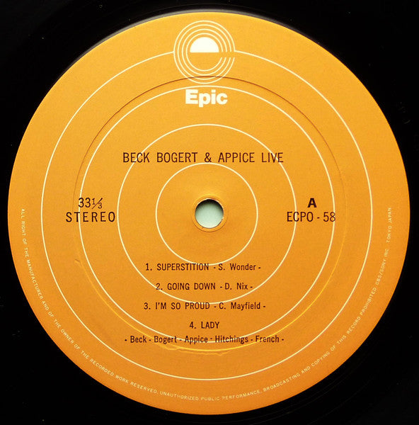 Beck, Bogert & Appice - Beck, Bogert & Appice Live (Vinyl, LP, Albu...