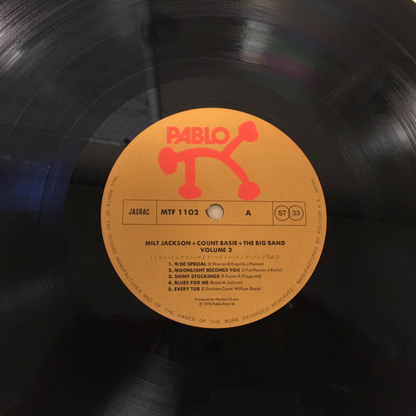 Milt Jackson - Milt Jackson + Count Basie + The Big Band Vol. 2 (Vinyl, LP) Very Good Plus (VG+) / Very Good (VG)