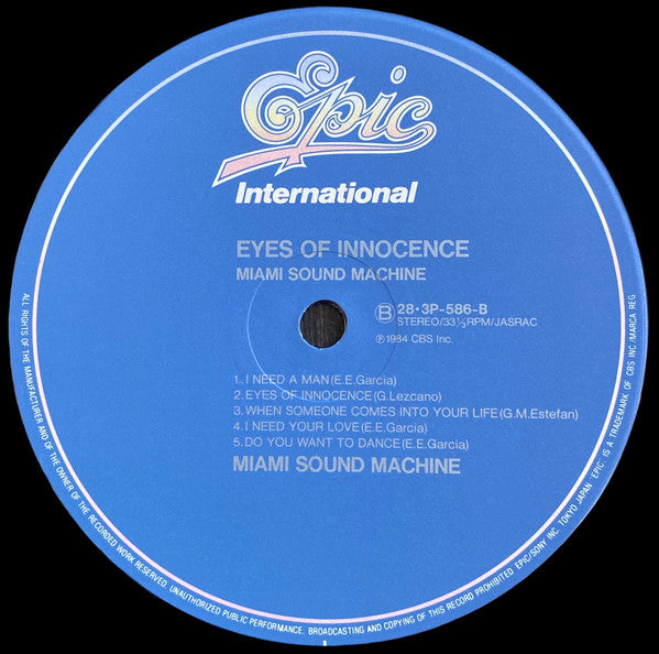 Miami Sound Machine - Eyes Of Innocence (Vinyl, LP, Album)