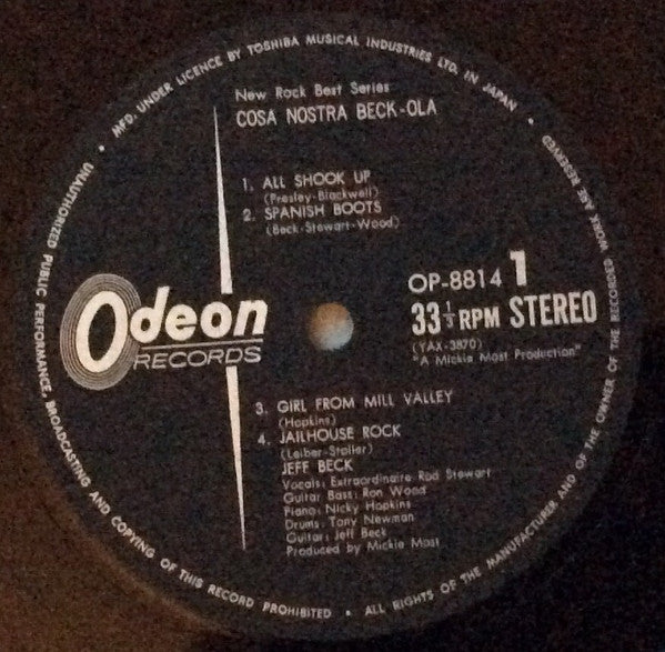 Jeff Beck Group - Beck-Ola (Vinyl, LP, Album, Stereo) Very Good (VG) / Very Good (VG)