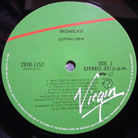Cutting Crew - Broadcast (Vinyl, LP, Album, Stereo)