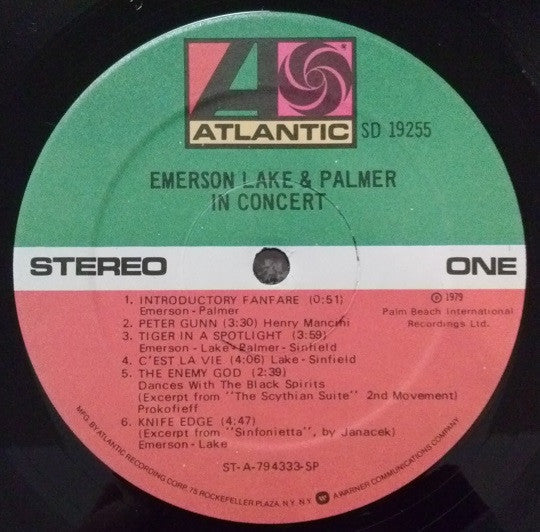 Emerson, Lake & Palmer - In Concert (Vinyl, LP, Album, Stereo) Very Good (VG) / Very Good Plus (VG+)