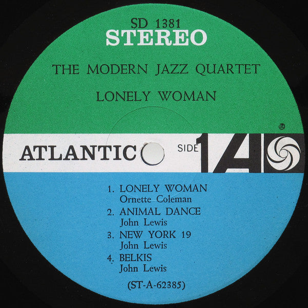 The Modern Jazz Quartet - Lonely Woman (Vinyl, LP, Album, Stereo) Good Plus (G+) / Very Good (VG)
