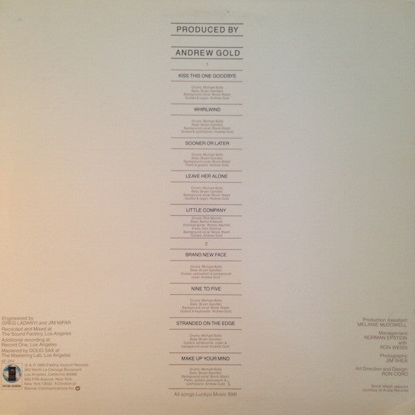 Andrew Gold - Whirlwind (Vinyl, LP, Album) Very Good Plus (VG+) / Very Good (VG)