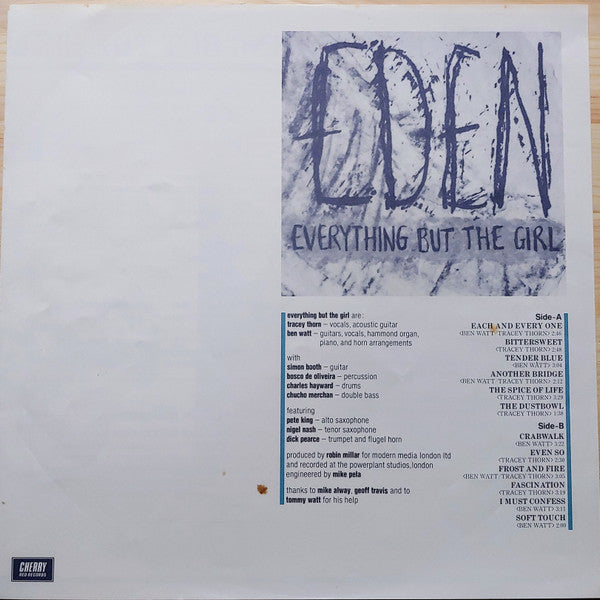 Everything But The Girl - Eden (Vinyl, LP, Album, Reissue) Near Mint (NM or M-) / Very Good Plus (VG+)