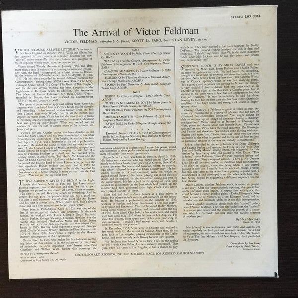 Victor Feldman - The Arrival Of Victor Feldman (Vinyl, LP, Album, L...