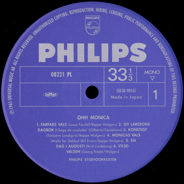Monica Zetterlund - Ohh! Monica! (Vinyl, LP, Album, Remastered, Reissue, Limited Edition, Mono) Near Mint (NM or M-) / Near Mint (NM or M-)