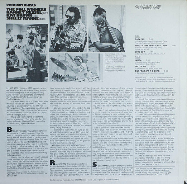 The Poll Winners - Straight Ahead (Vinyl, LP, Album) Very Good Plus (VG+) / Very Good Plus (VG+)
