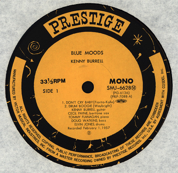 Kenny Burrell - Kenny Burrell (Vinyl, LP, Album, Reissue, Mono) Very Good (VG) / Very Good Plus (VG+)