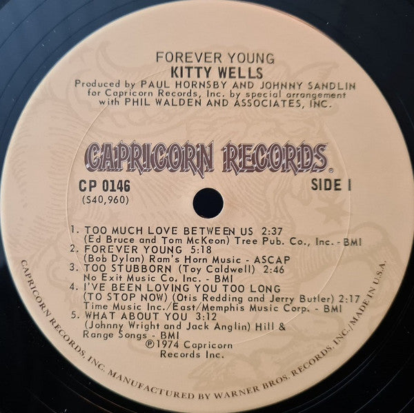 Kitty Wells - Forever Young (Vinyl, LP, Album) Very Good Plus (VG+) / Very Good Plus (VG+)